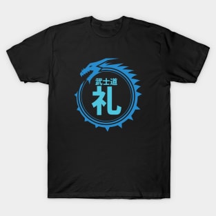 Doc Labs - Dragon / Bushido - Respect (礼) (Blue) T-Shirt